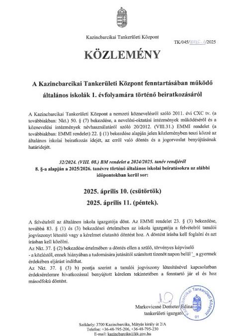Közlemény