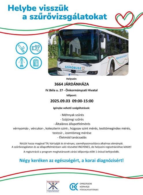 Helybe visszük a szűrővizsgálatokat